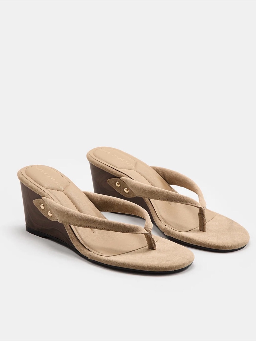 Commense Casual Thong Wedge Sandals - Size 40 USA 9 - Picture 4 of 5